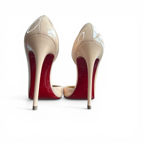 Christian Louboutin So Kate 120 Sz 38 5 - Nude Pointed Toe Red Heel - Box & Bag - Picture 14 of 16
